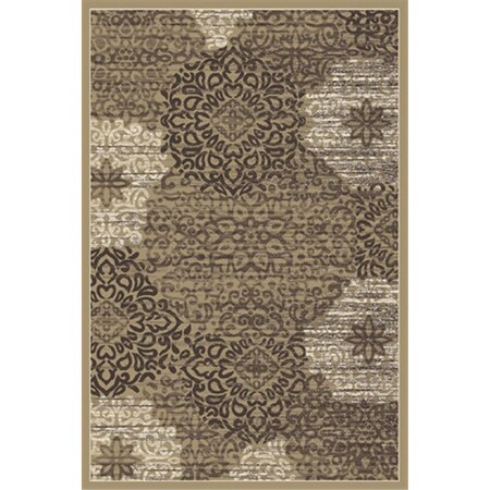 Radici Usa Inc Radici 3471-0010-BEIGE Pisa Rectangular Beige Contemporary Turkey Area Rug; 3 ft. 3 in. W x 4 ft. 11 in. H 3471/0010/BEIGE